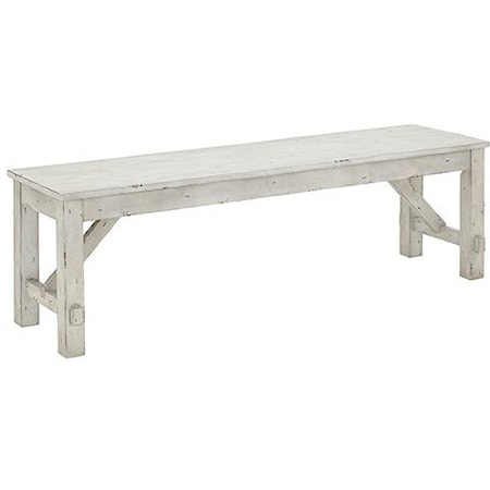 Dining Bench with Trestle Base