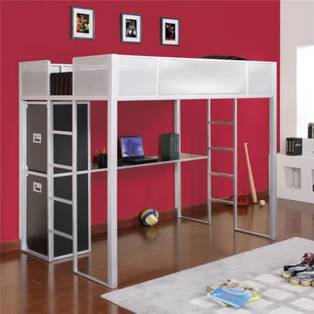 Full Size Study Loft Bunk Bed