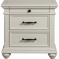 Transitional Nightstand with USB Port