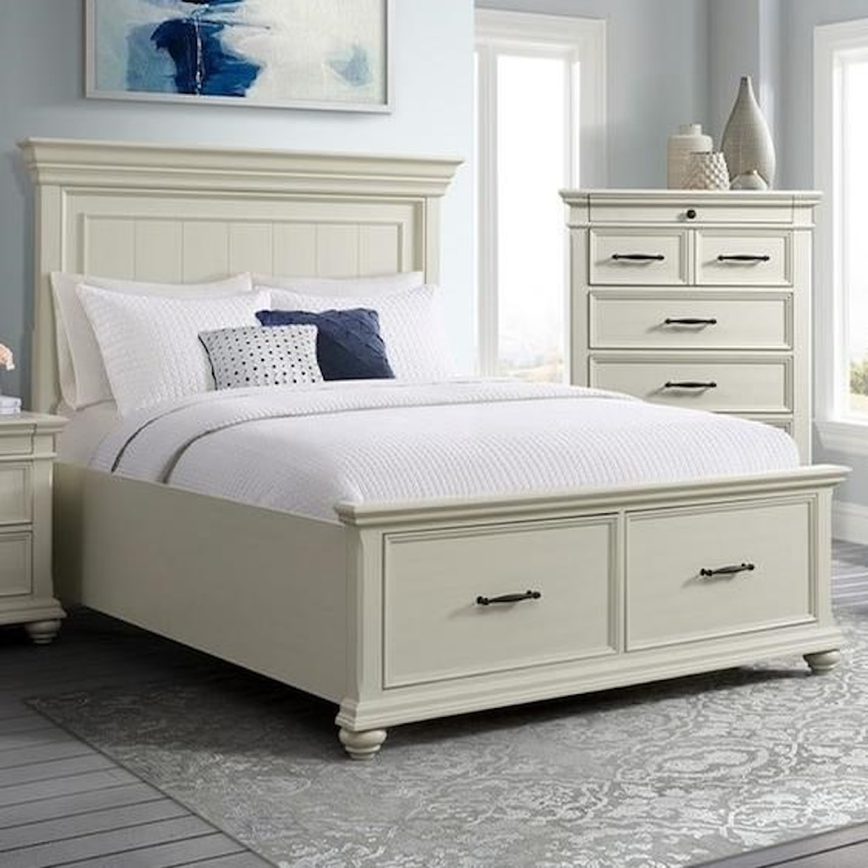 Elements International Siesta SIESTA WHITE KING BED |