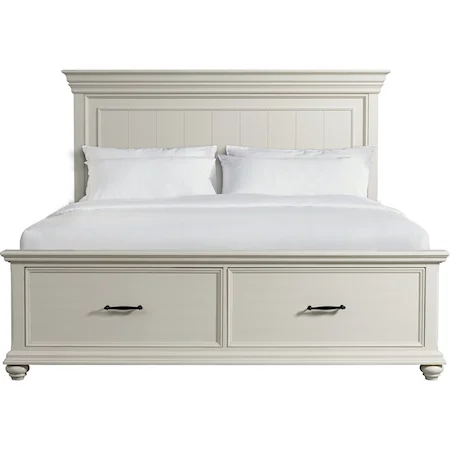 Transitional Queen Bed with Storage