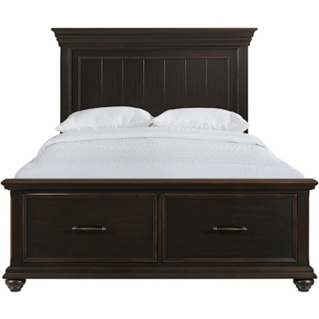 Transitional Queen Bed with Storage