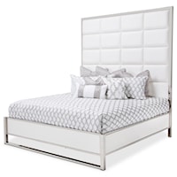 Contemporary California King Metal Panel Bed