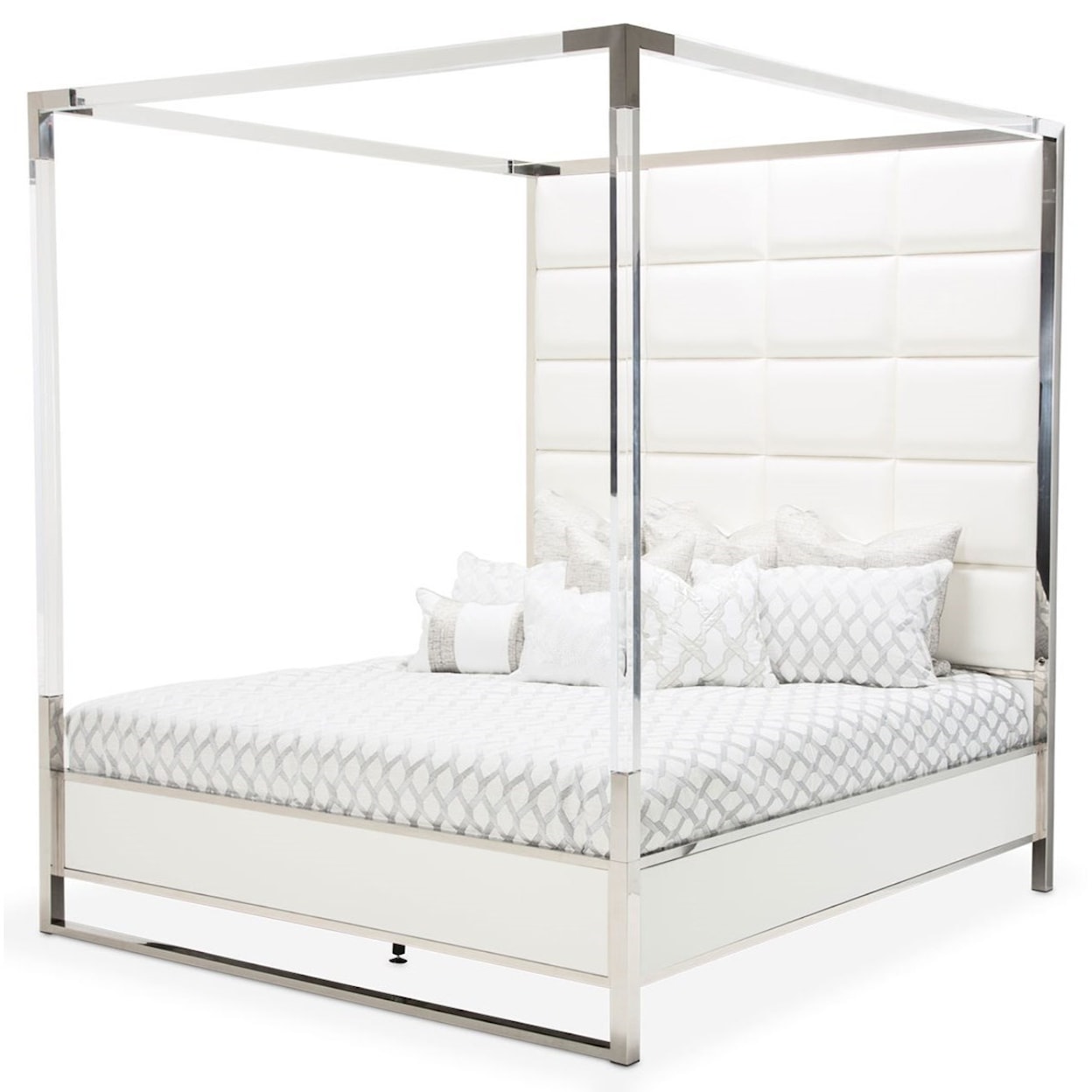 Michael Amini State St. Queen Metal Canopy Bed