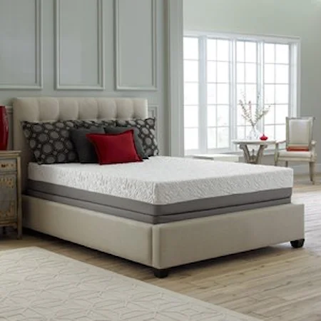 Queen Luxury Microcoil Hybrid Mattress and 9" Wood Foundation