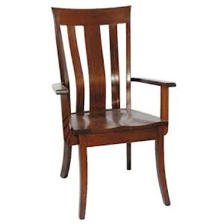 Customizable Solid Wood Dining Arm Chair