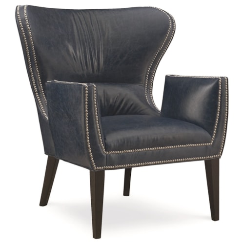 Accent Chair with Peekaboo Arm and Nailhead Trim