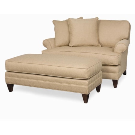 Chair-and-a-half & Ottoman