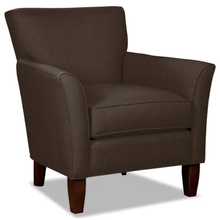 Contemporary Flare Arm Accent Chair