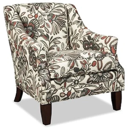 Accent Chair with Flare Tapered Arms