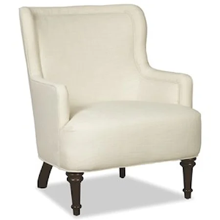 Traditional Barrel Back Accent Chair