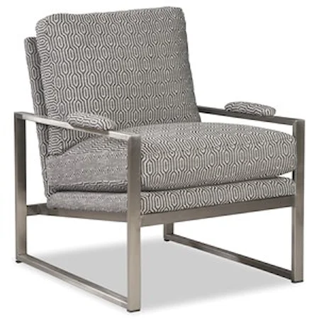 Contemporary Chair with Soft Nickel Arms