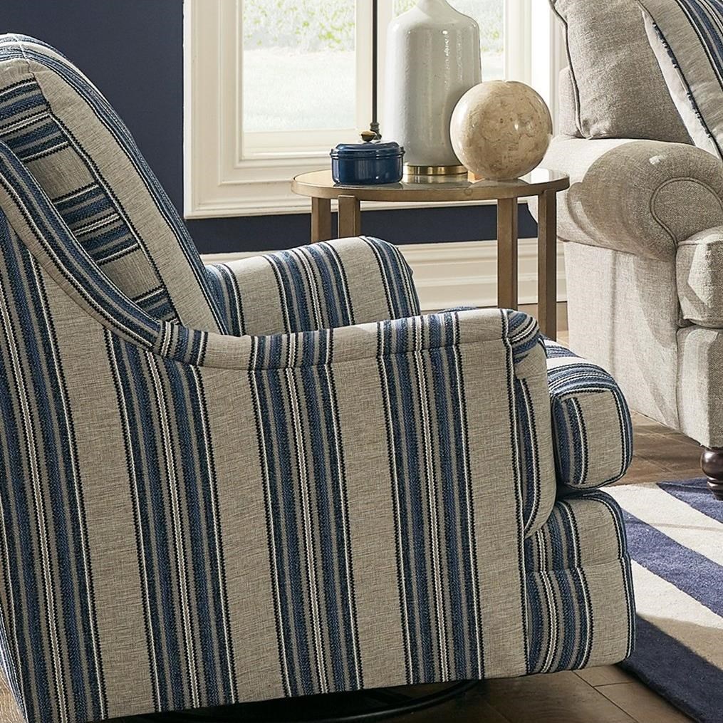 Hickory Craft 084410 LRU797041C2 Transitional Swivel Glide Chair Godby Home Furnishings Uph