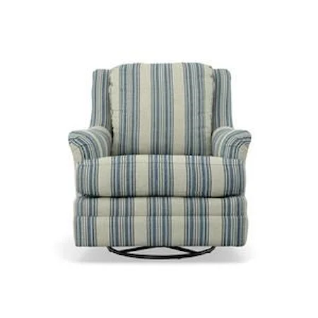 Traditional Upholstered Swivel Glider