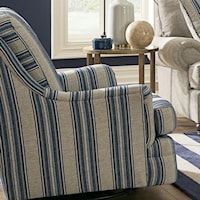 Transitional Swivel Chair with English Arms