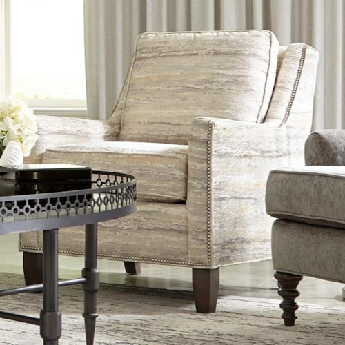 Transitional Accent Chair with Small Nailheads