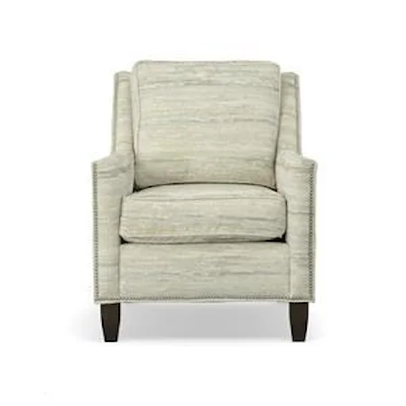 Transitional Accent Chair with Small Nailheads