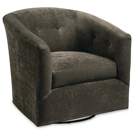 Contemporary Swivel Chair with Blend Down Cushion