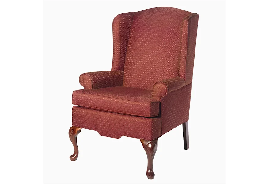 375  Upholstered Wing Chair by Hickorycraft at Howell Furniture