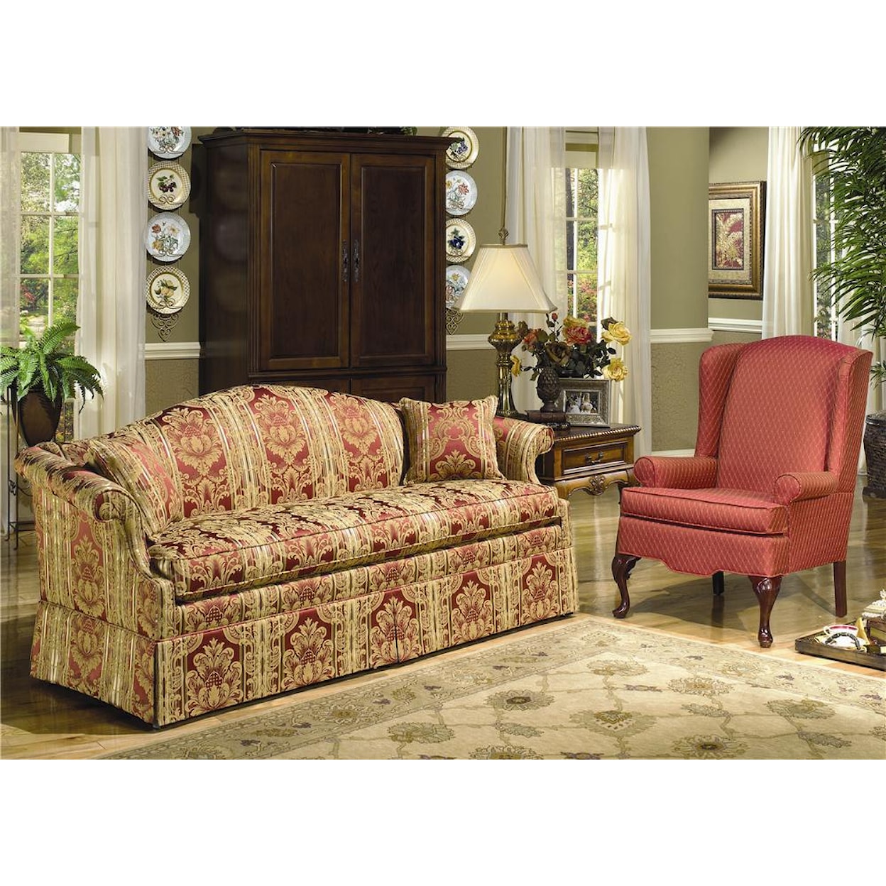 Hickory Craft 375  Upholstered Wing Chair