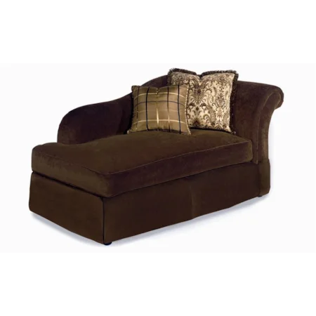 Casual Chaise with Rolled Arm