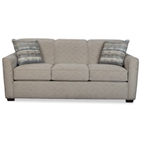 Contemporary Queen Sleeper Sofa with Flared Track Arms