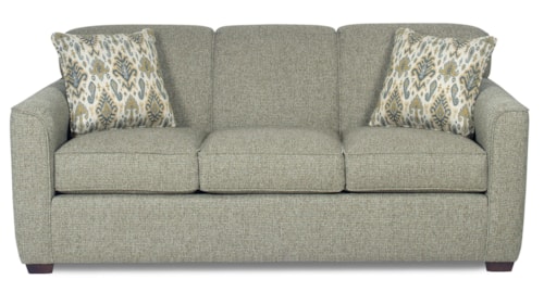 Contemporary Sofa with Flared Track Arms