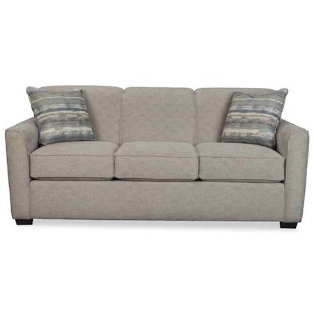 Contemporary Sofa with Flared Track Arms