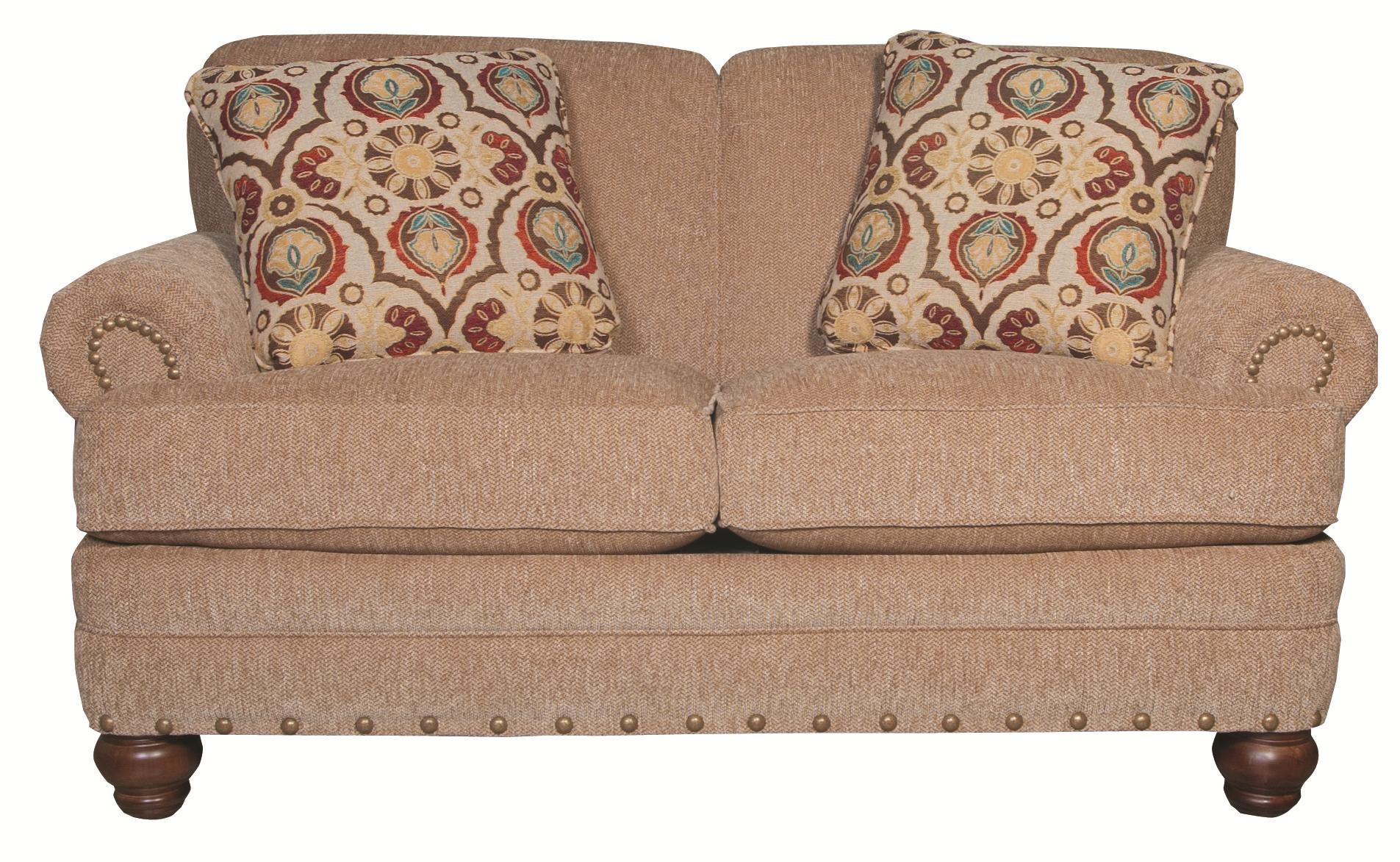 Craftmaster 7281 728130 Traditional Loveseat with Rolled Arms and