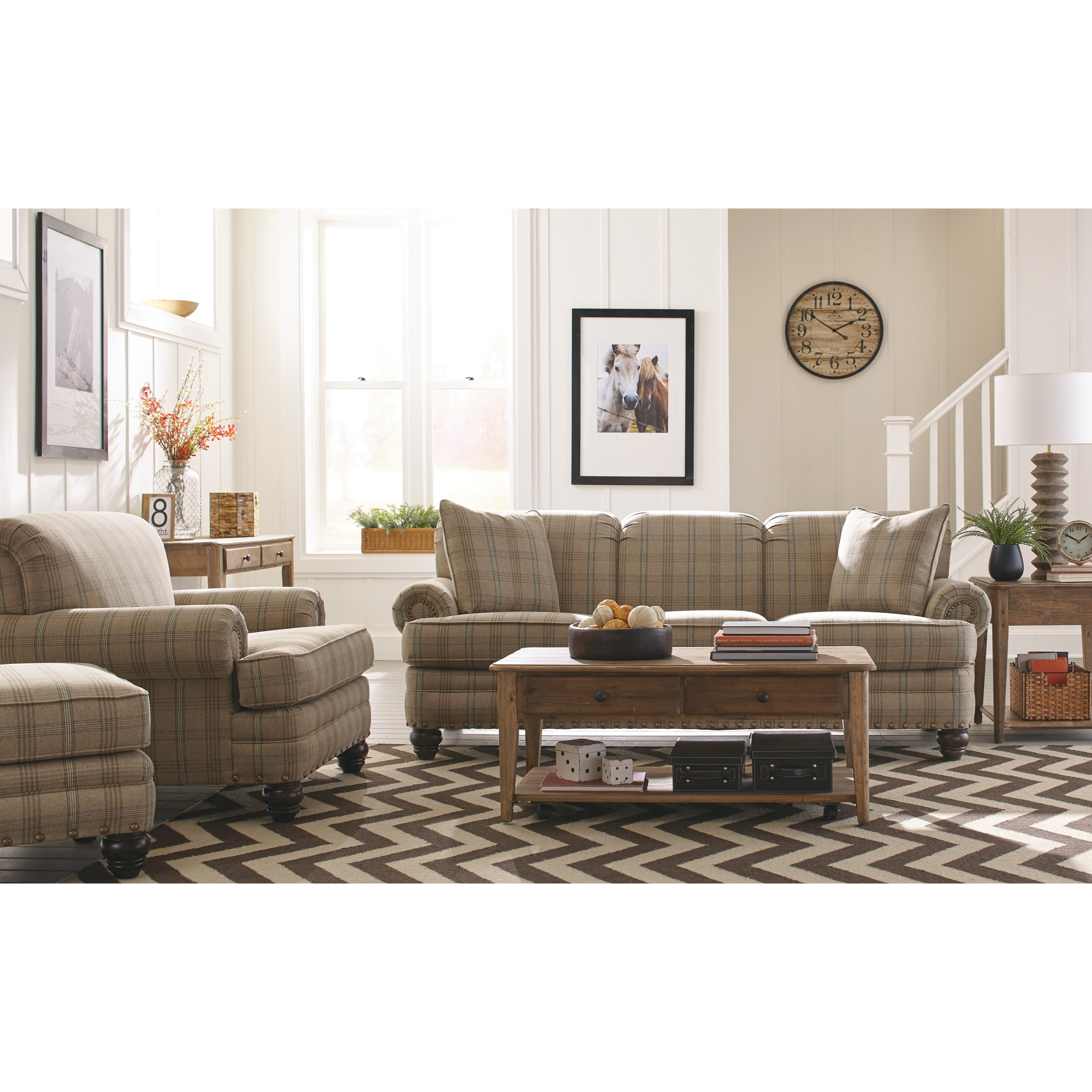 Hickory Craft 7281 728130 Traditional Loveseat with Rolled Arms and Turned Legs Godby Home