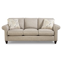 Transitional Sleeper Sofa with Sock-Rolled Arms