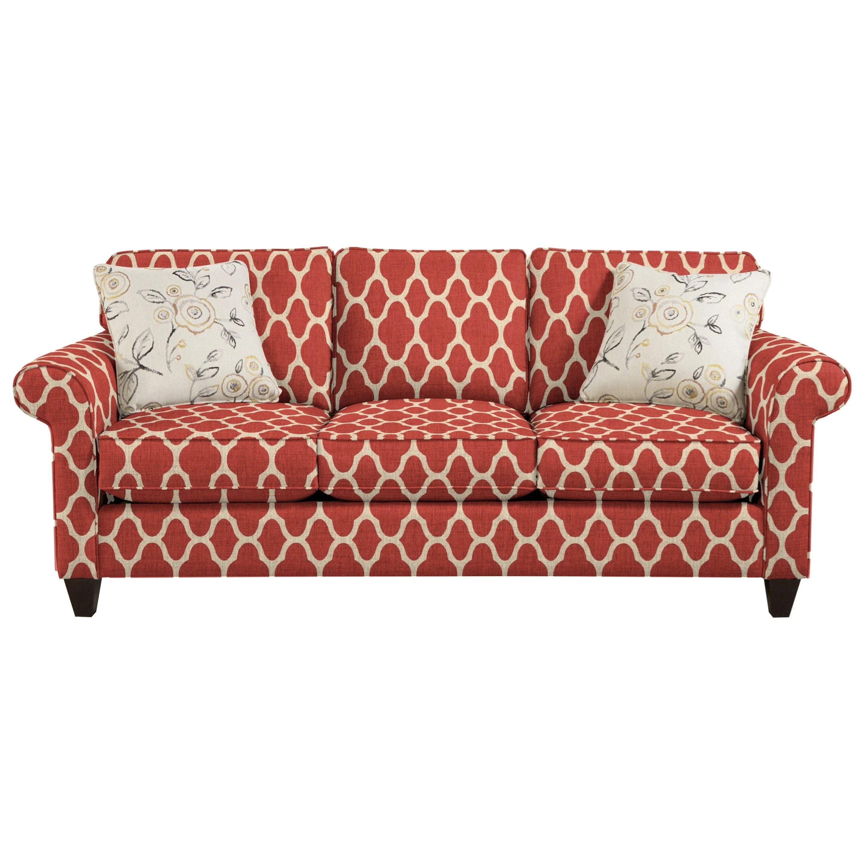 Craftmaster 7421 742150 Transitional Sofa with SockRolled Arms