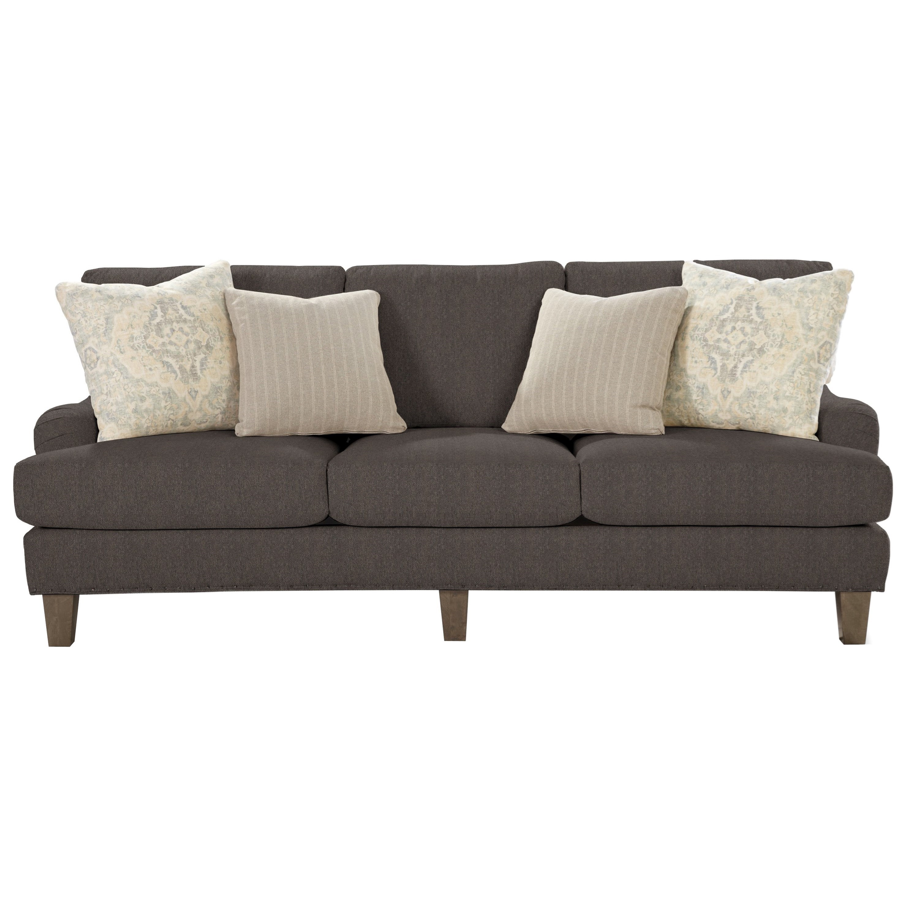 Craftmaster 7429 Transitional EnglishArm Sofa with Vintage Tack Trim