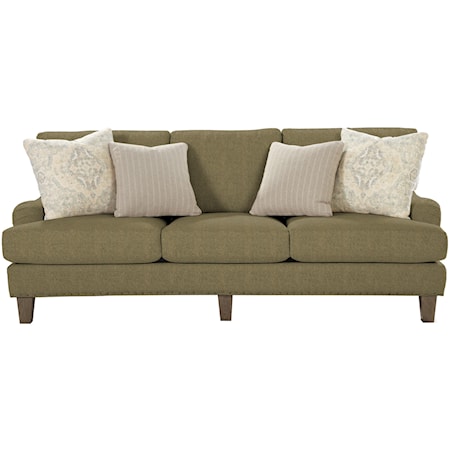 Transitional English-Arm Sofa with Vintage Tack Trim