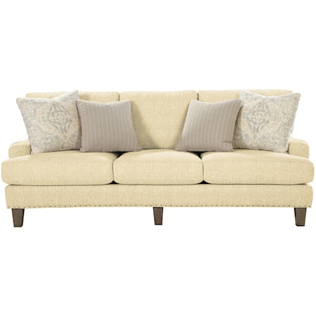 Transitional English-Arm Sofa with Vintage Tack Trim