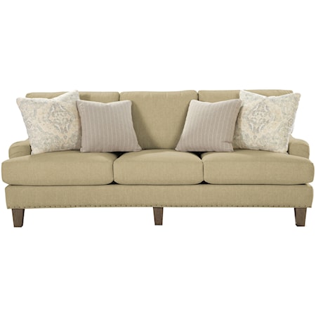 Transitional English-Arm Sofa with Vintage Tack Trim