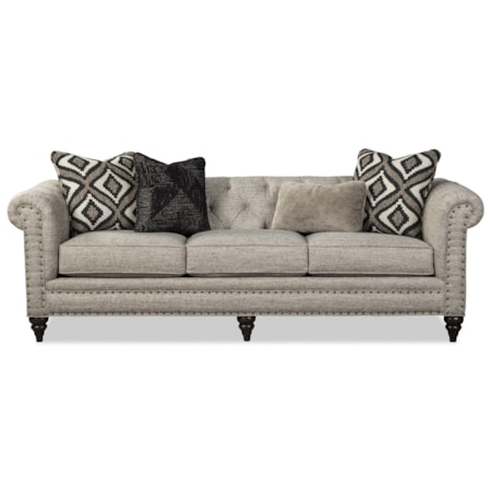 Large 99 Inch Sofa with Small Nailheads