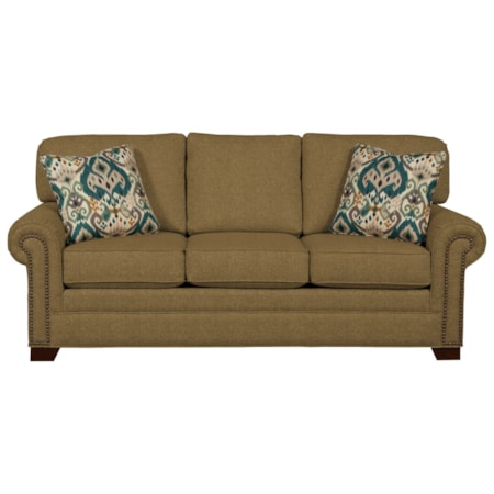 Queen Sleeper Sofa with Memory Foam Mattress
