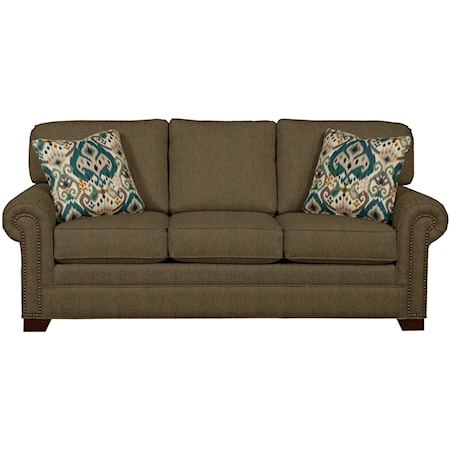 Queen Sleeper Sofa with Memory Foam Mattress