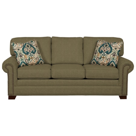 Queen Sleeper Sofa with Memory Foam Mattress