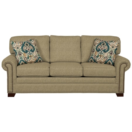 Queen Sleeper Sofa with Memory Foam Mattress