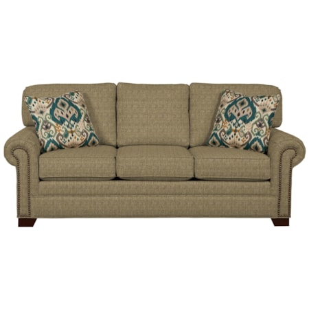 Queen Sleeper Sofa with Memory Foam Mattress