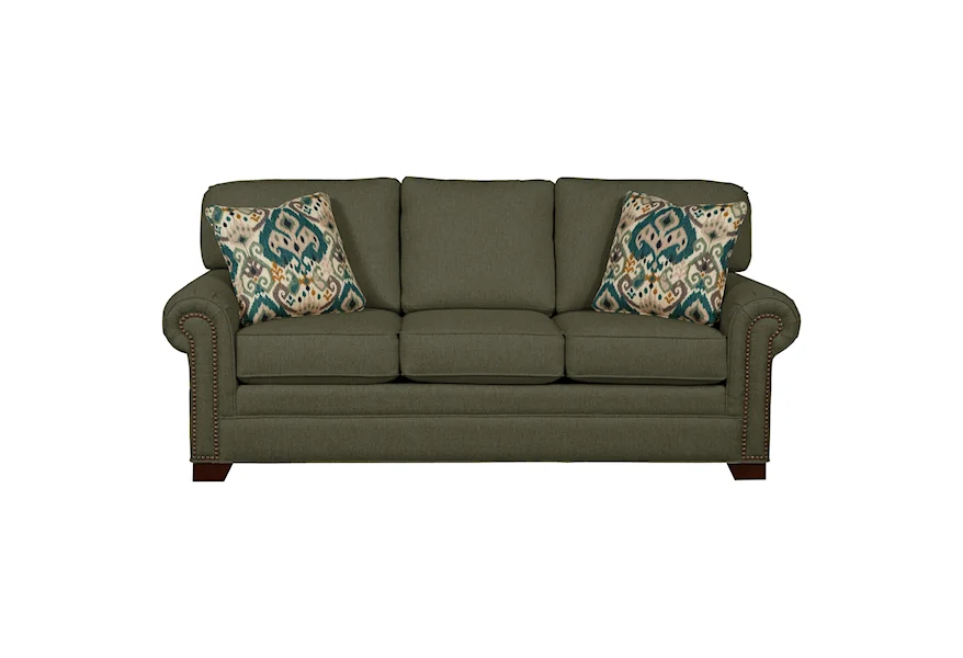 7565 Queen Sleeper Sofa with Memory Foam Mattress by Hickorycraft at Howell Furniture