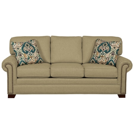 Queen Sleeper Sofa with Memory Foam Mattress