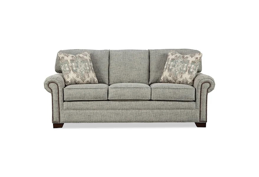 7565 Queen Sleeper Sofa with Memory Foam Mattress by Craftmaster at Weinberger's Furniture