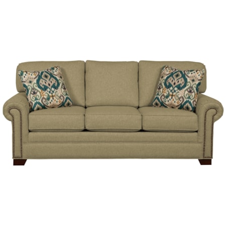 Queen Sleeper Sofa with Memory Foam Mattress