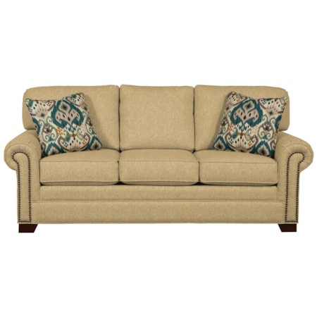 Queen Sleeper Sofa with Memory Foam Mattress