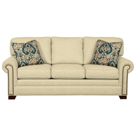 Queen Sleeper Sofa with Memory Foam Mattress
