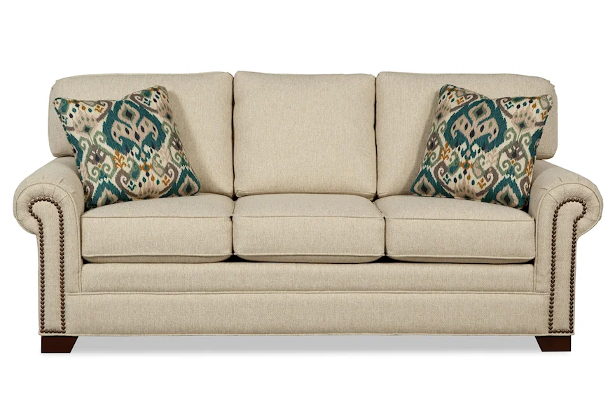 7565 Queen Sleeper Sofa with Memory Foam Mattress by Craftmaster at Wayside Furniture & Mattress
