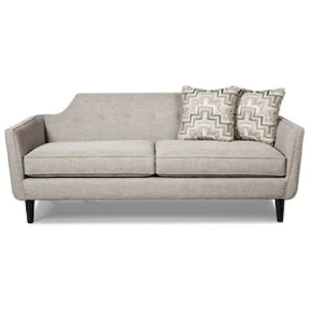 Mid Century Modern Sofa with Cut Away Back Design